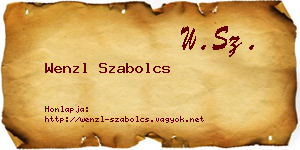 Wenzl Szabolcs névjegykártya